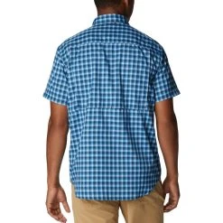 Columbia Silver Ridge Utility Skjorte SS, Herre Collegiate Navy Plaid -Arc’teryx butik 513232 Columbia M silver ridge utility lite shirt 2030715 464 2